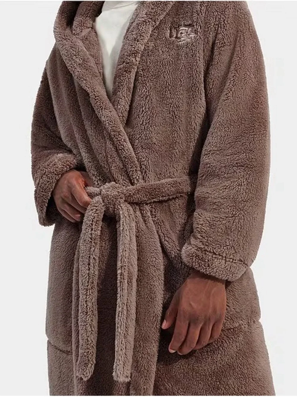 UGG Plush Hooded Bath Robe in All Spice